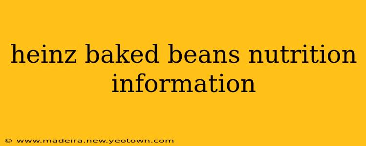 heinz baked beans nutrition information
