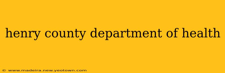 henry county department of health