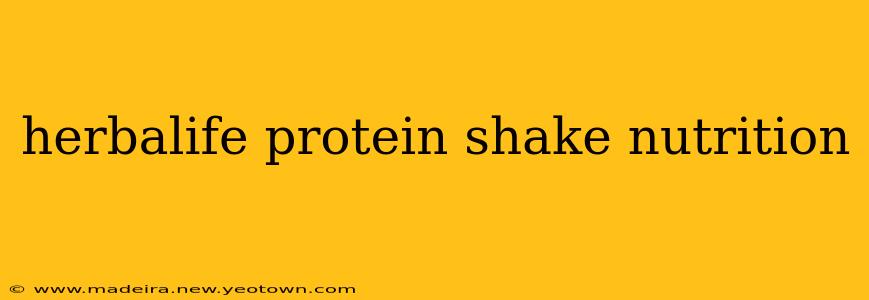 herbalife protein shake nutrition