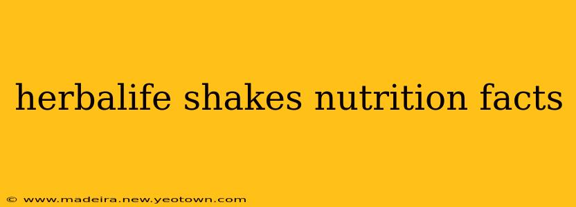 herbalife shakes nutrition facts