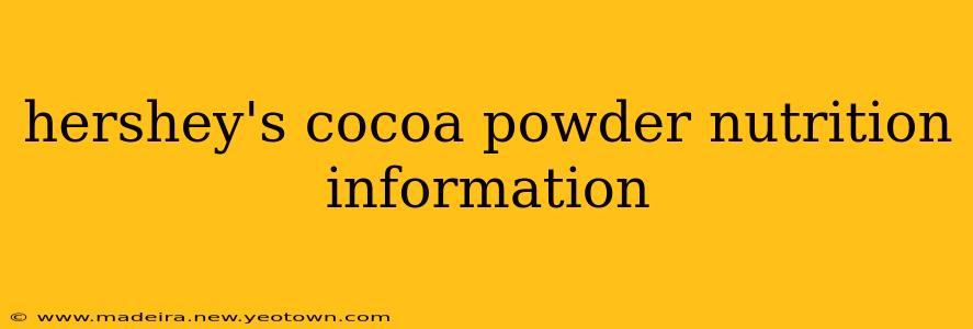 hershey's cocoa powder nutrition information