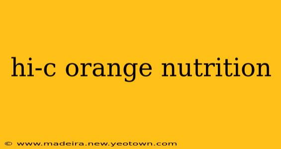 hi-c orange nutrition