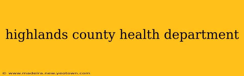highlands county health department