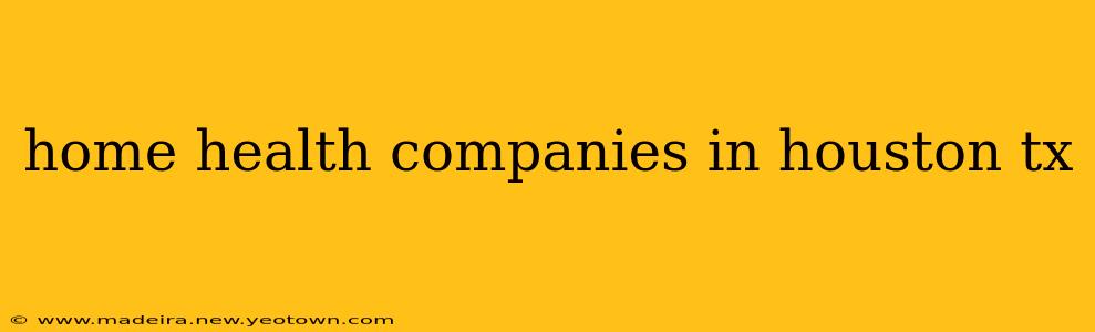 home health companies in houston tx
