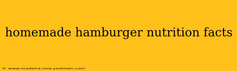homemade hamburger nutrition facts