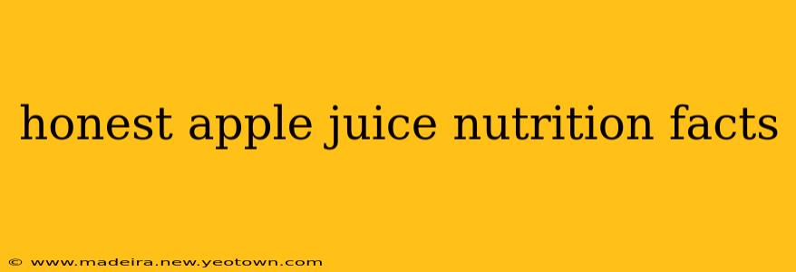 honest apple juice nutrition facts