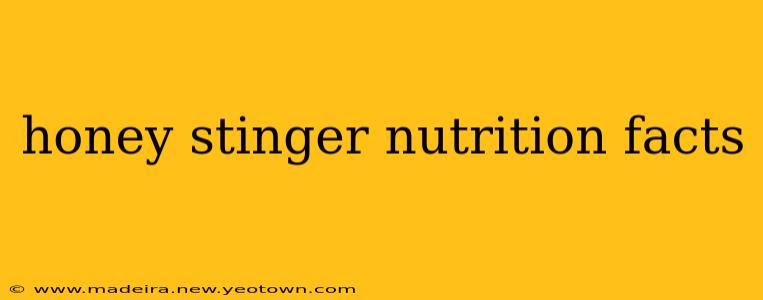 honey stinger nutrition facts