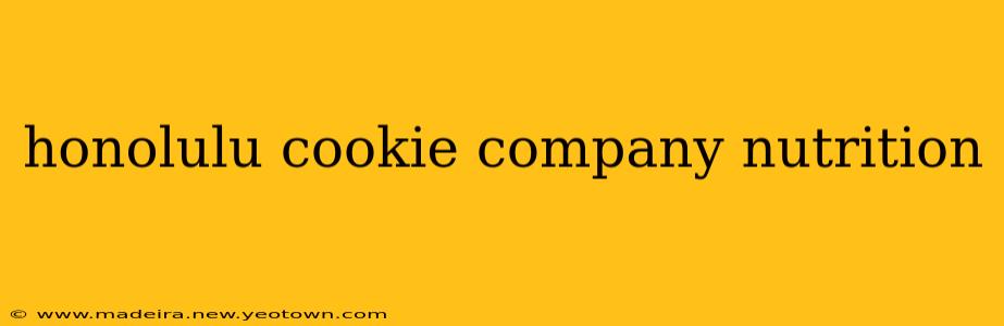 honolulu cookie company nutrition