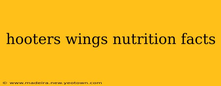 hooters wings nutrition facts