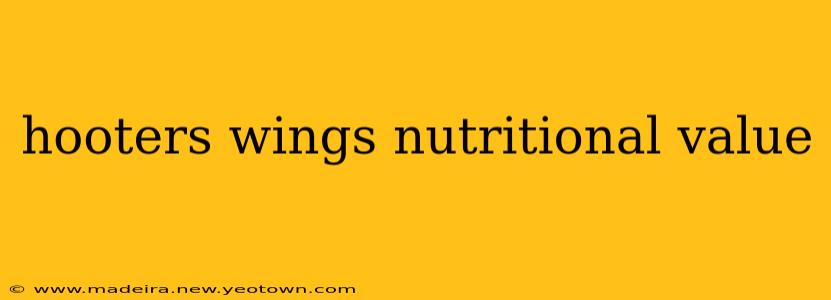 hooters wings nutritional value