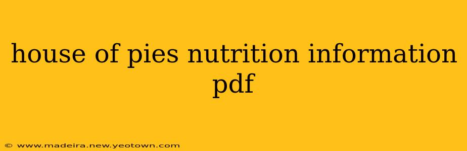 house of pies nutrition information pdf
