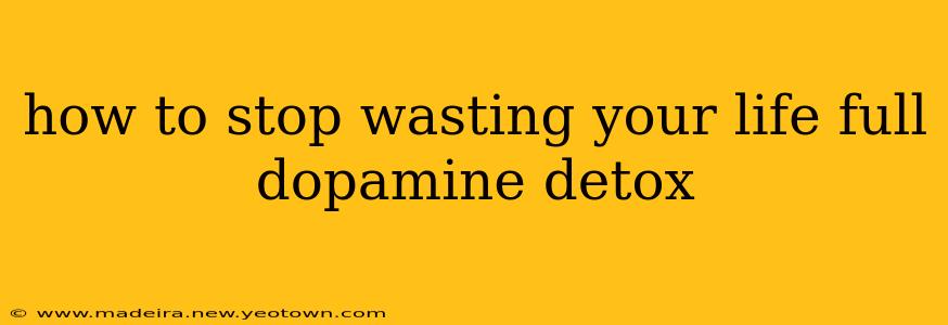 how to stop wasting your life full dopamine detox