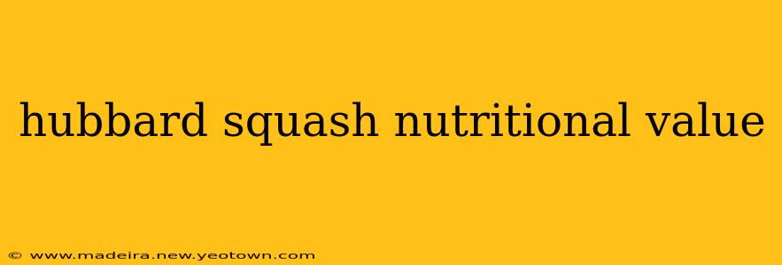 hubbard squash nutritional value