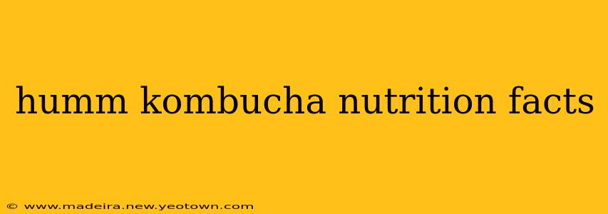 humm kombucha nutrition facts