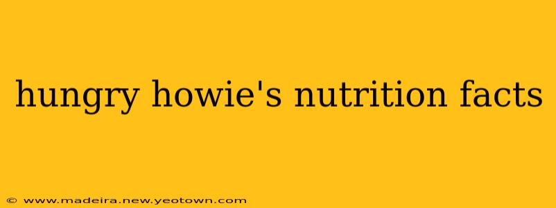 hungry howie's nutrition facts