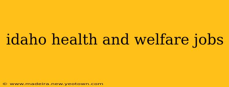 idaho health and welfare jobs