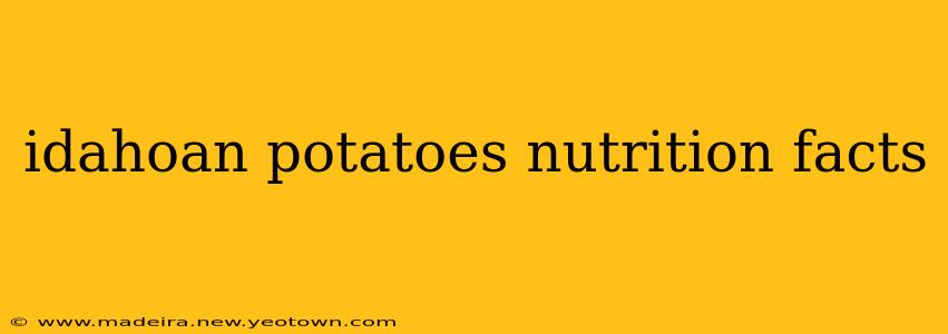 idahoan potatoes nutrition facts