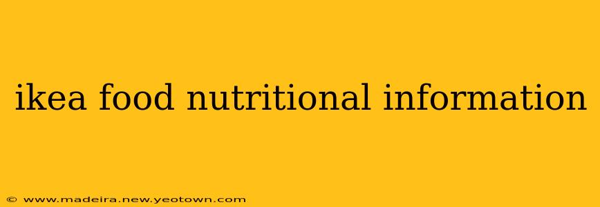 ikea food nutritional information