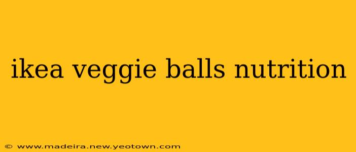 ikea veggie balls nutrition