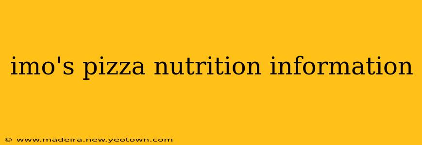 imo's pizza nutrition information