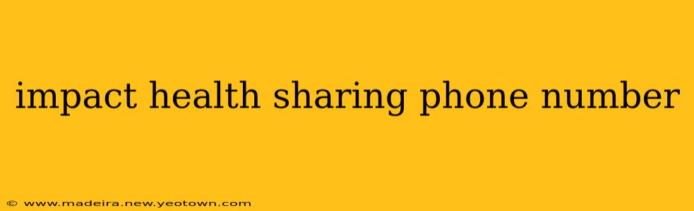 impact health sharing phone number