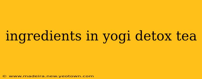 ingredients in yogi detox tea