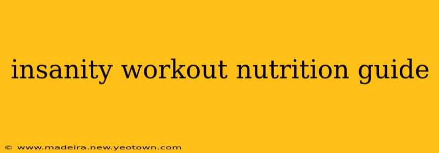 insanity workout nutrition guide
