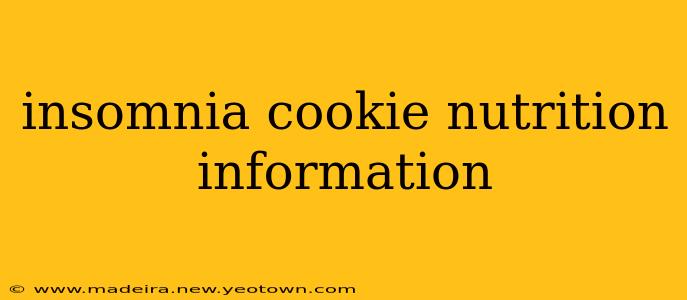 insomnia cookie nutrition information