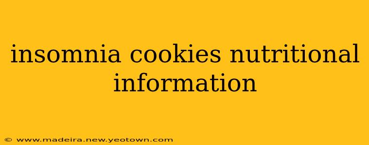 insomnia cookies nutritional information