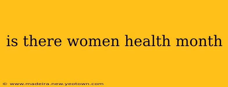 is there women health month