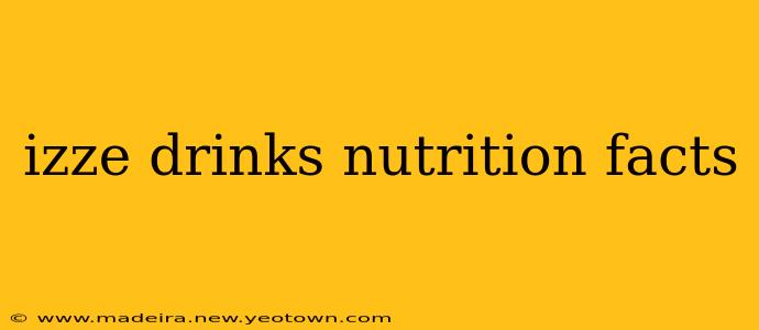 izze drinks nutrition facts