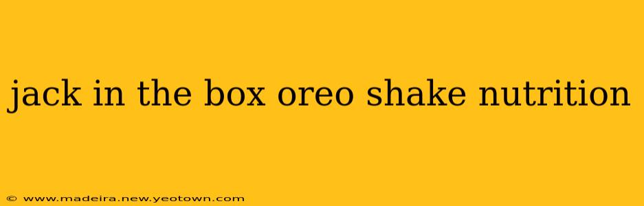 jack in the box oreo shake nutrition