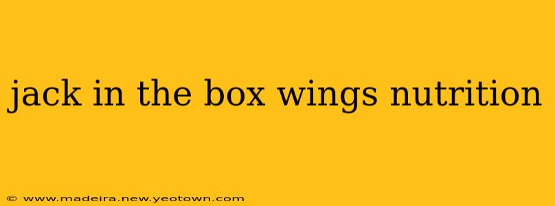 jack in the box wings nutrition