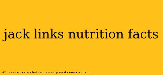 jack links nutrition facts