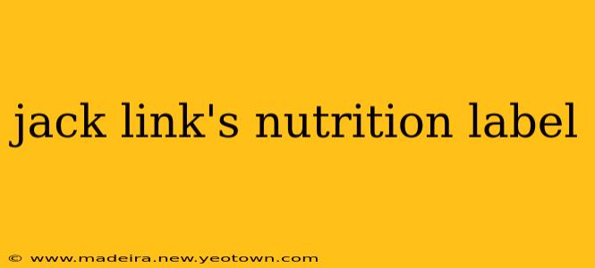 jack link's nutrition label