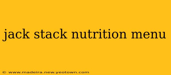 jack stack nutrition menu