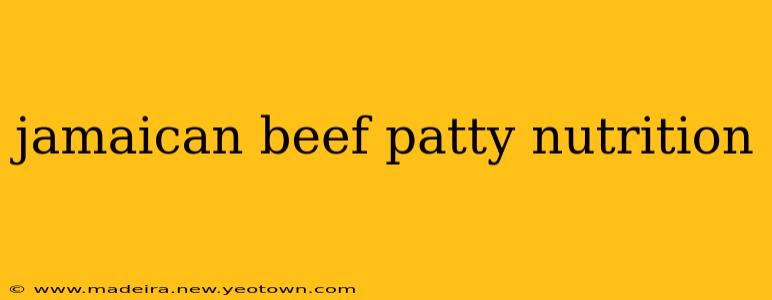 jamaican beef patty nutrition