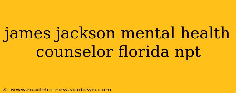james jackson mental health counselor florida npt