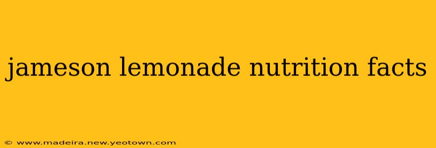jameson lemonade nutrition facts