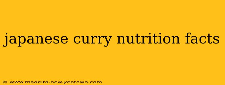japanese curry nutrition facts