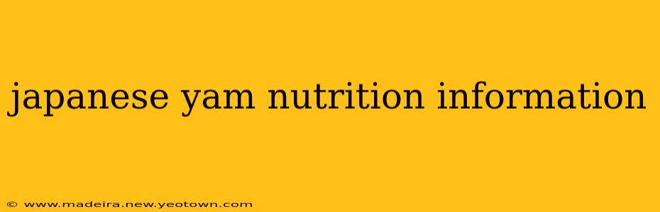 japanese yam nutrition information