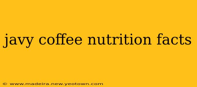 javy coffee nutrition facts
