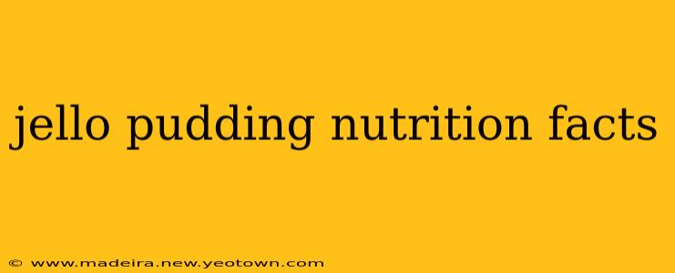 jello pudding nutrition facts