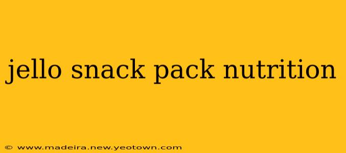 jello snack pack nutrition