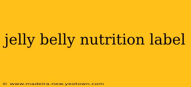 jelly belly nutrition label