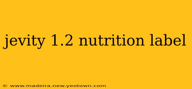jevity 1.2 nutrition label