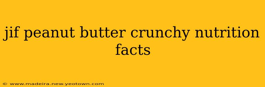 jif peanut butter crunchy nutrition facts