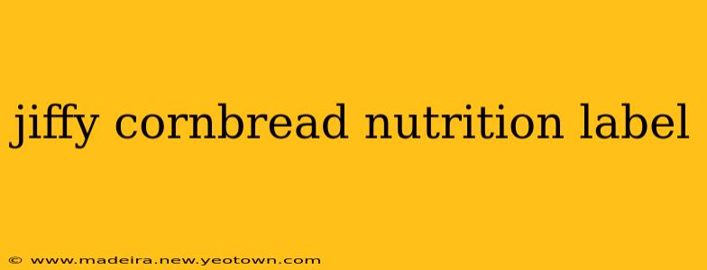 jiffy cornbread nutrition label