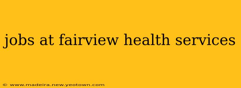 jobs at fairview health services