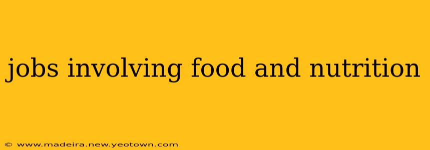 jobs involving food and nutrition